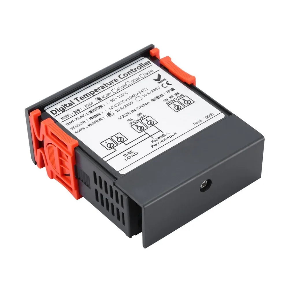 AL8010F 220V цифровой дисплей термостат Интеллектуальный переключатель контроля температуры для морозильной камеры и аквариума контроль температуры