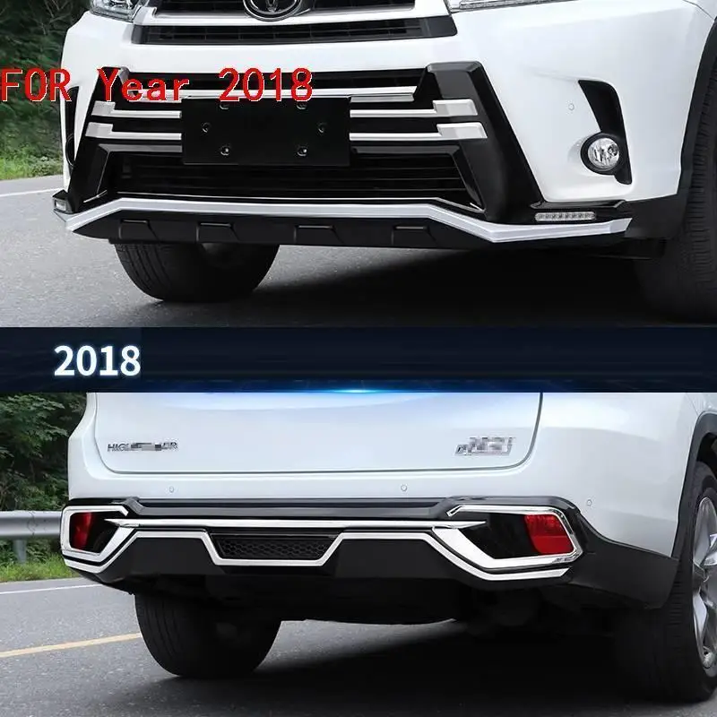 Диффузор для тюнинга передних автомобильных губ, декоративные обновленные задние защитные бамперы 15 16 17 18 для Toyota Highlander