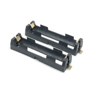 

MasterFire 15pcs/lot 1 x 18650 battery holder smd smt Batteries case Storage Box With Bronze Pins 2 slot 1*18650 Battery Shell