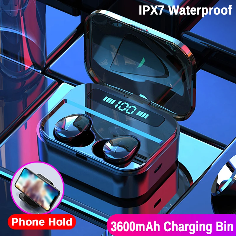 

3600 mAh X7 TWS Bluetooth Earphone 5.0 9D Stereo Wireless Headphones Touch Control IPX7 Waterproof Wireless Earphones Power Bank