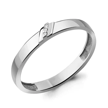 

AQUAMARINE classic ring with cubic, silver 925