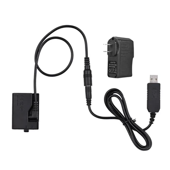 

ACK-E10 5V USB Dummy Battery DC Coupler (Replacement for LP-E10) with Power Adapter for Canon EOS Rebel(US Plug)