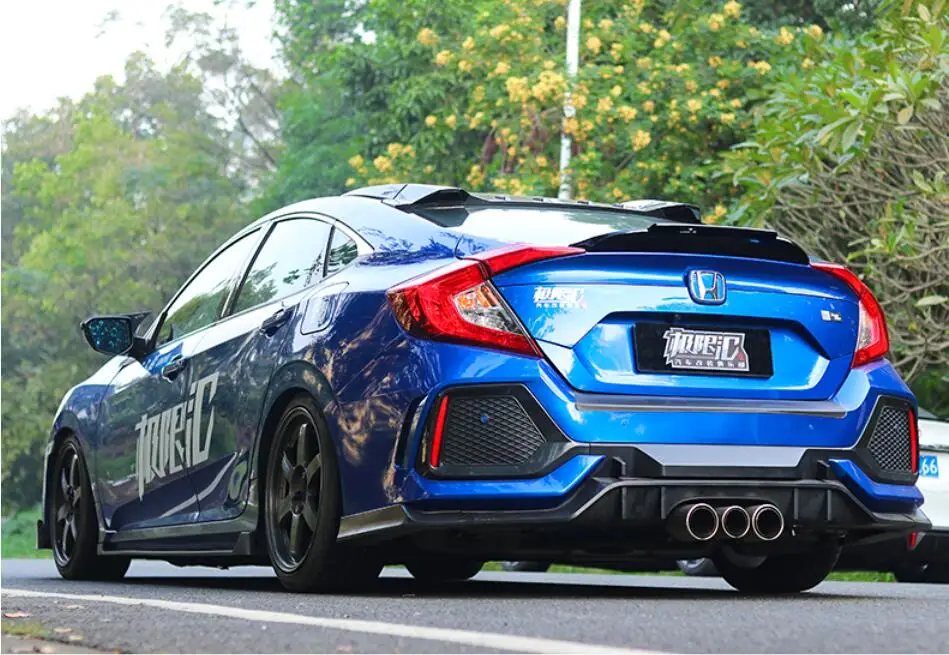ABS краска автомобиля заднее крыло багажника выступ Спойлеры подходит для 16-18 Honda Civic