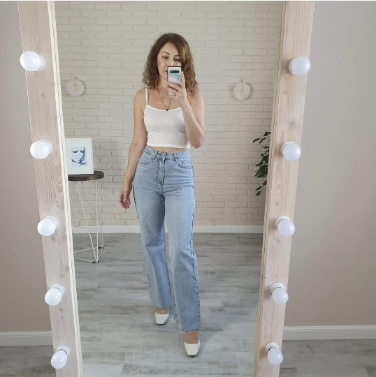 New 2022 Women Vintage Blue Pink Denim Trousers Casual Solid Pockets High Waist Straight Jeans Pants Ladies Mujer cargo pants