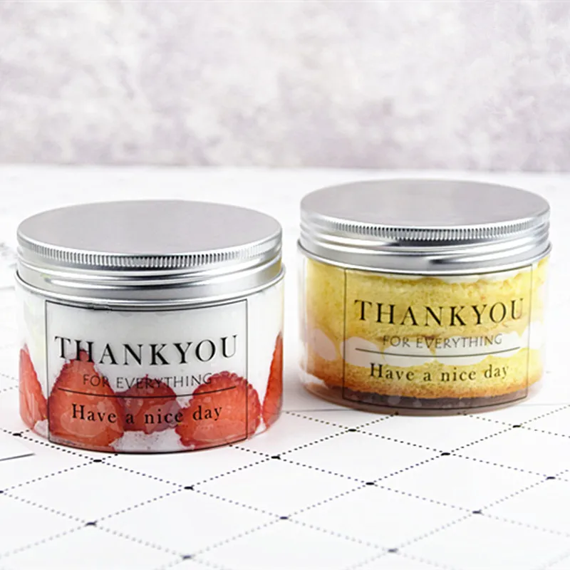 

10pcs High quality transparent cake ice cream plastic cups 250ml round baking dessert food yogurt decor packaging jar with lid