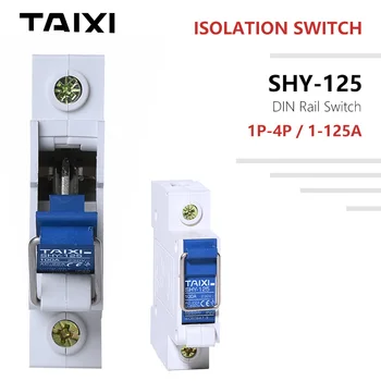 

Isolation Switch DIN Rail Master Switch 1 2 3 4 Poles 60A 63A 100A 125A Breaker Modular Power Switch Meter Front Breaker