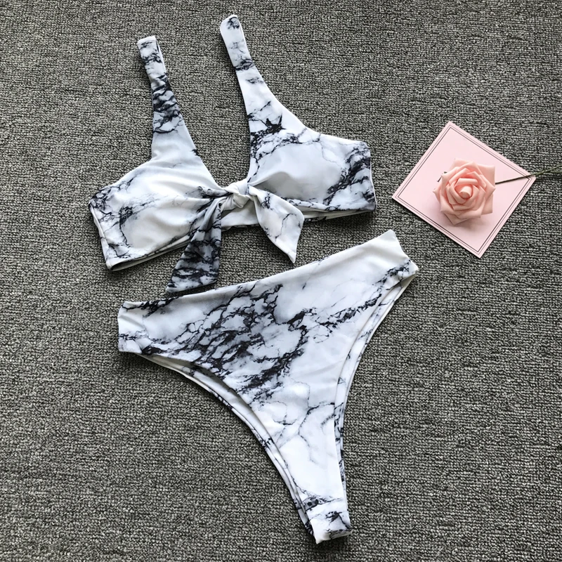 

Sexy High Waist Bikini Swimwear Women Swimsuit Push Up Monokini Bow Knot Bathing Suit Female Beach Wear Bathers Swimming Suit XL