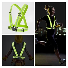 Highlight Reflective Straps Night Running Riding Clothing Vest Adjustable Safety Vest Elastic Band for Adults Children