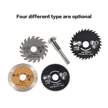 

HSS Circular Saw Blade Rotary Tool 54.8mm Mini Wood Cutting Discs Blades with Drill Mandrel for Dremel Metal Cutter