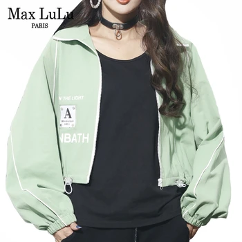 

Max LuLu 2020 Spring Fashion Korean Ladies Clothes Womens Loose Short Jackets Casual Female Printed Coats Plus Size Windbreakers