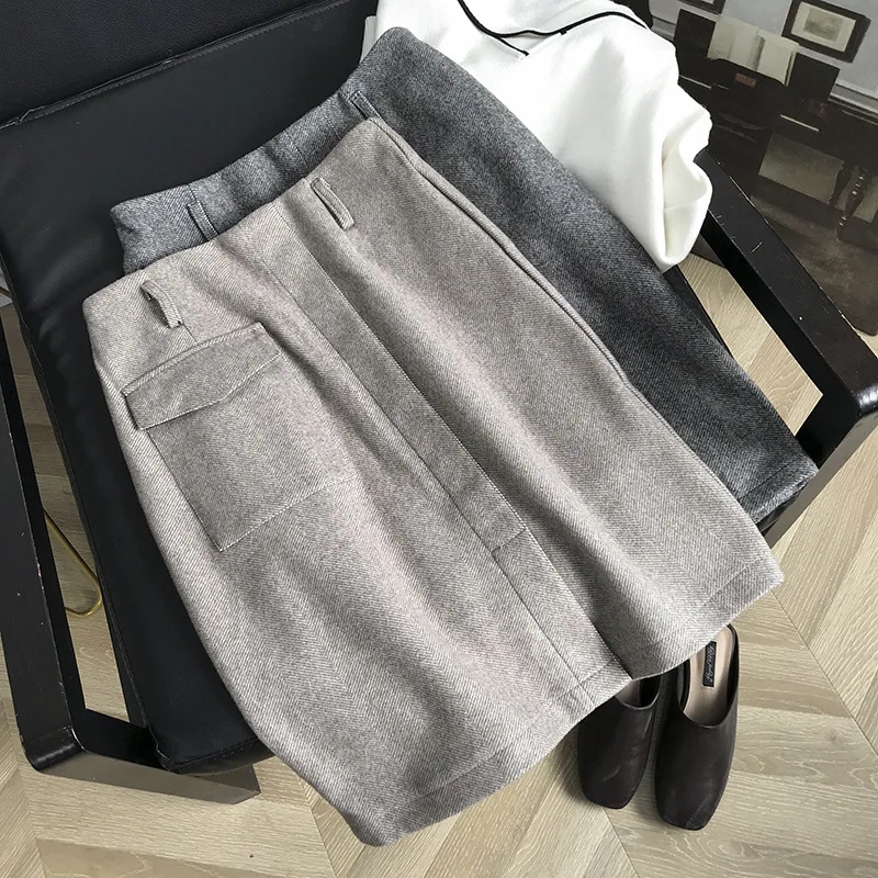 

2020 Korean-style Slim Fit Trend Simple Solid Color Skirt Versatile Short Skirt-Style New Style Casual Western Style 2.11