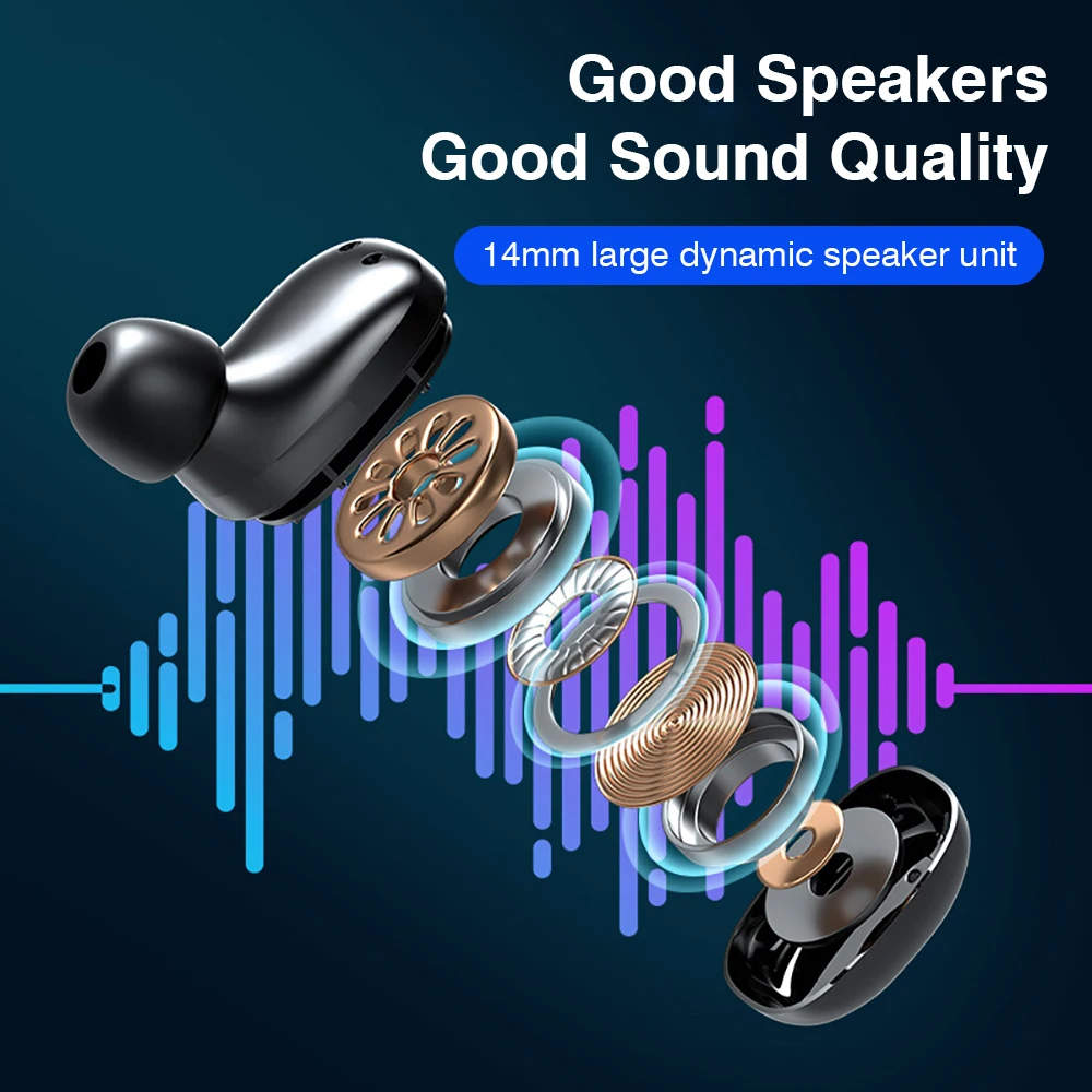 TWS Bluetooth 5.0 Headphone 9D Stereo 