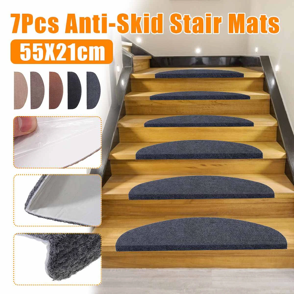14 teile/sätze selbst klebende Treppen schutz matte Anti-Rutsch-Sicherheits  matte Boden stumm Tür matte