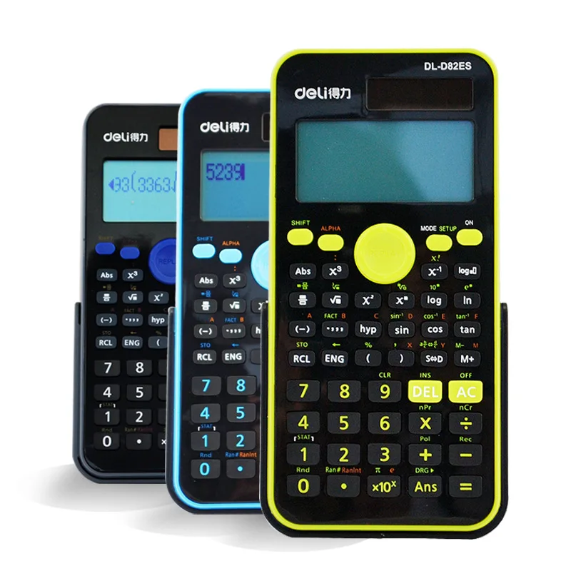 D82ES научный калькулятор двойной мощности солнечной энергии+ монета калькулятор на батареях рассчитать 4 цвета Случайная