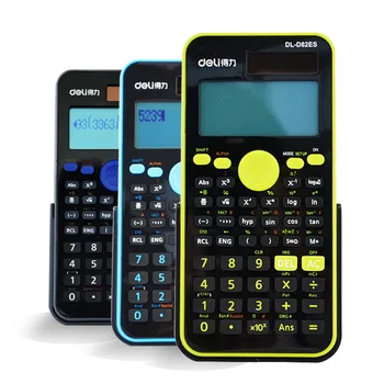 

D82ES Scientific Calculator Dual Power Solar Power +Coin Batteries Calculator calculate 4 color Random delivery