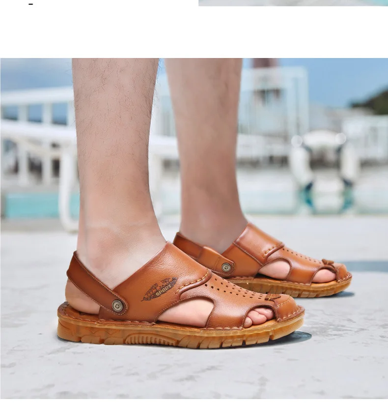 QWEDF/мужские сандалии; сезон лето; Новинка года; пляжная обувь в римском стиле; нескользящие сандалии и шлепанцы; повседневные мужские X1-10A
