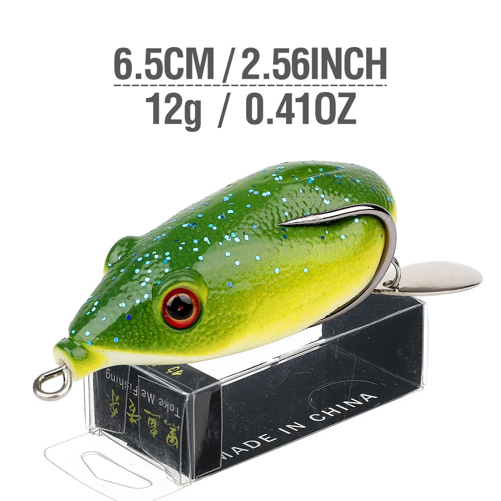 Dark Green DONQL 1 шт. мягкие приманки лягушка рыболовные приманки с металлическими блестками 6,5 см 12 г Топ воды Рэй лягушка приманки Двойные крючки приманка рыболовные снасти - Цвет: Dark Green