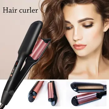 

High Quality Hair Crimper Deep Waver Curling Ceramic Corrugated Iron Styling Tools LCD Dual Voltage Hair Curler EU Plug