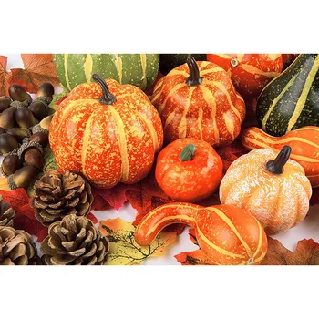 

Artificial Autumn Maple Pumpkin Leaf Fall Harvest Table Decor Photograph Props