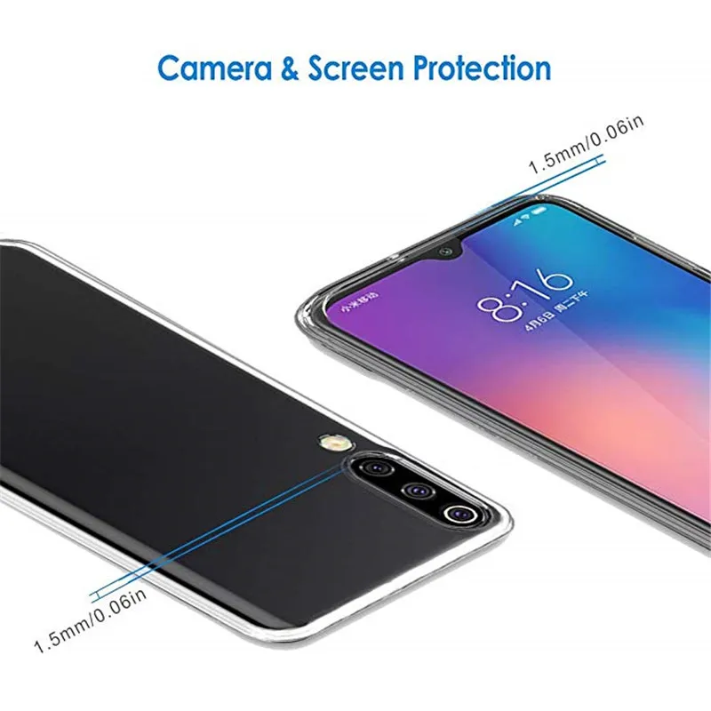 ТПУ силиконовый чехол для Xiaomi mi 9 Pro 5G 9T Pro 9 8 SE A2 Lite A3 A1 mi x 3 5G 2s Red mi Note 8 7 Pro 7A K20 Pro прозрачный чехол