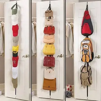 

Popular Adjustable Over Door Straps Hanger Hat Bag Coat Clothes Rack Hooks Storage Hanging Kitchen Magic Bathroom Accessories