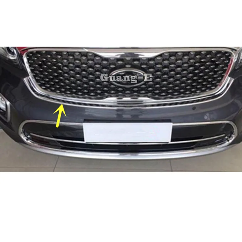 Для Kia Sorento L автомобильный ABS хромированный передний двигатель решетка гриль накладка на капот палка крышка отделка лампы 1 шт