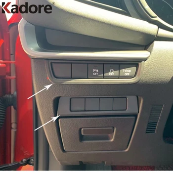 

For Mazda 3 Axela 2019 2020 Car Interior Inner Accessories Headlight Switch Button Cover Trim Frame Sticker Styling