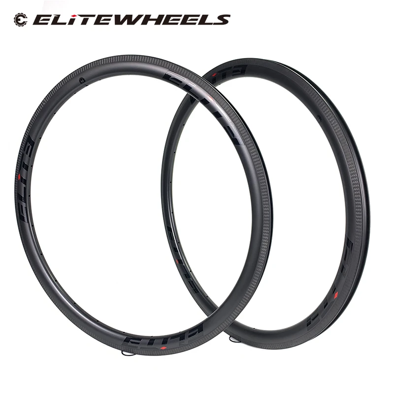 УГЛЕРОДНЫЙ обод ELITEWHEELS 700c 38 мм UD матовая отделка 3K саржевая тормозная поверхность