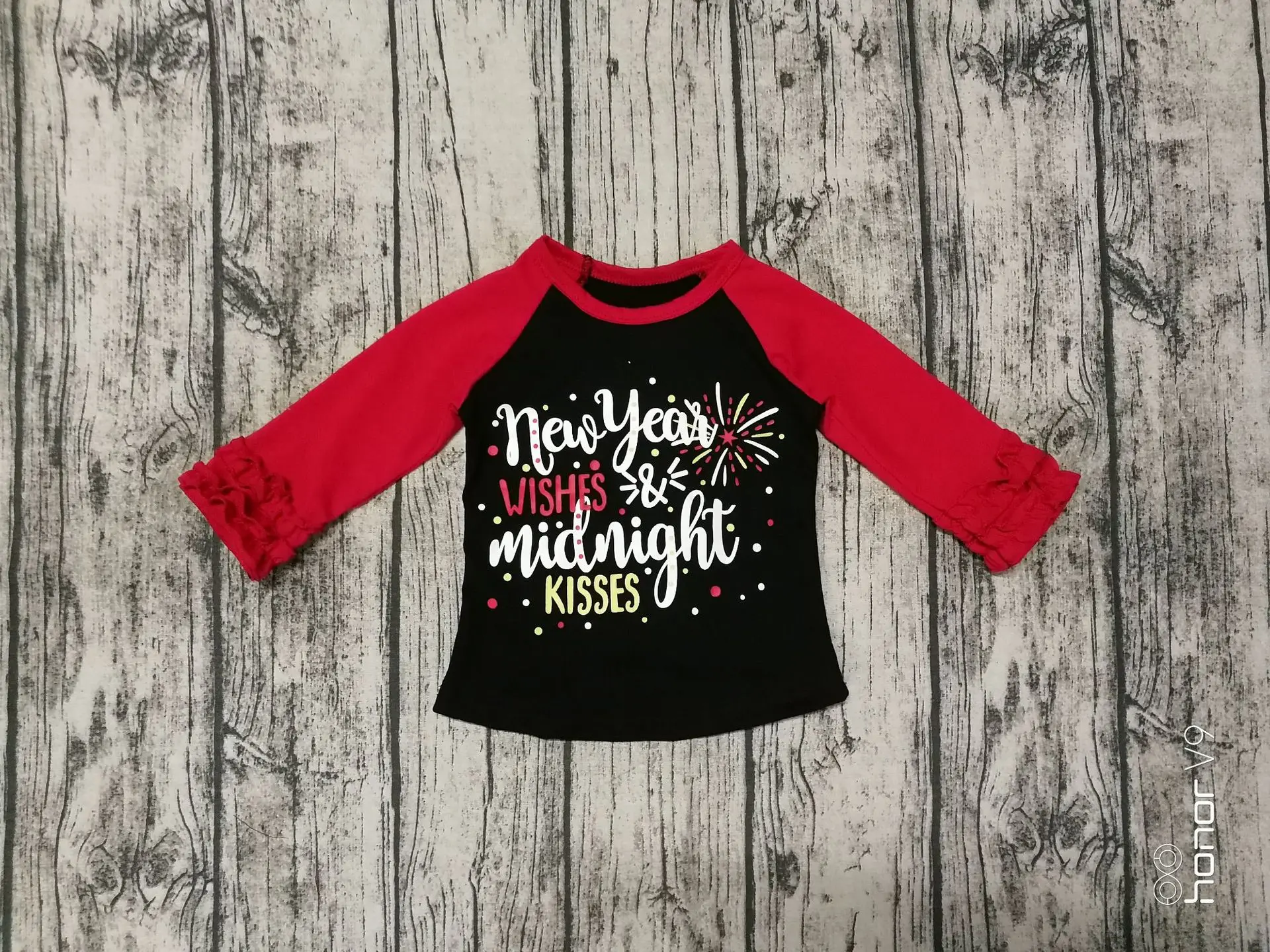 Новогодняя Детская одежда для маленьких девочек, изысканные наряды, топы, футболки, красная хлопковая одежда с круглым вырезом