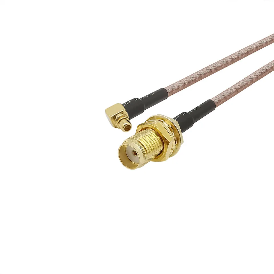 TUOLNK Lot De 2 Câbles Coaxiaux SMA Mâle Vers MMCX Mâle Pour WiFi/Ham Radio/GPS/3G 4G LTE Antenne Extender Cable