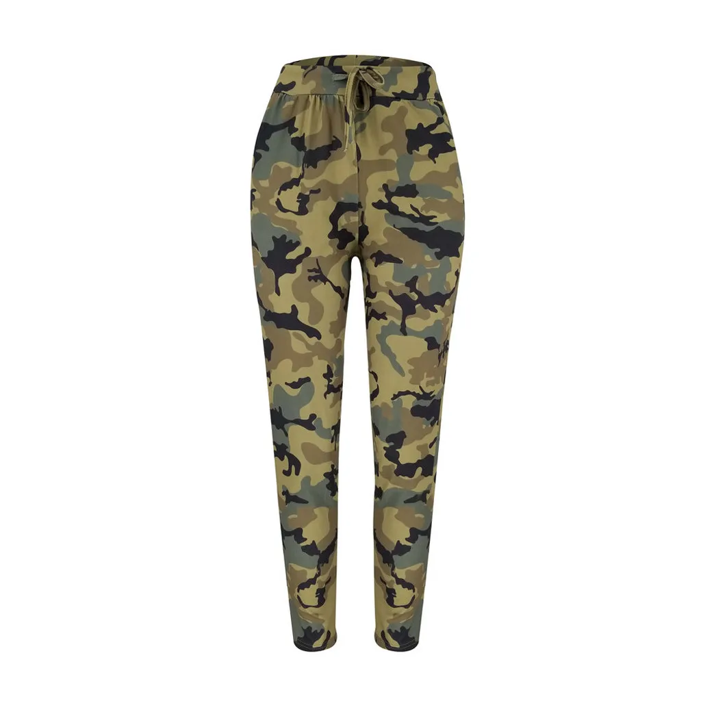 Женские брюки camuflage камуфляж женские брюки осень зима Высокая талия женские мешковатые штаны# A3