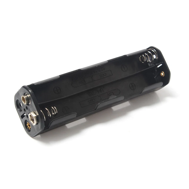 

600pcs/lot Long Strip Type 8 X AA Batteries Case Holder 12V Back To Back Battery Storage Box 9V Button Black Plastic Battery Box