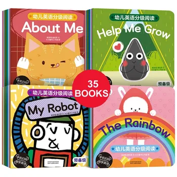 

35 Book/sets 15cmx15cm Kids Color English Picture Parent-child Educational Book Gift For Children Baby Learn Reading Story Books