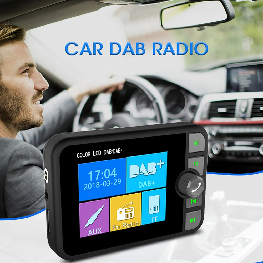 2 4 дюймовый TFT-экран цветной экран автомобильное DAB радио цифровой радиоадаптер