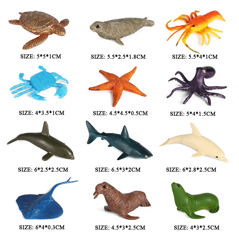Marine Animals Small Toys | Kids Ocean Animals Toys | Oenux Sea Life Animals  - Model - Aliexpress