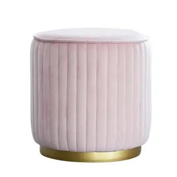 

Ins net red small stool post modern light luxury Nordic simple comb makeup chair soft suede fabric pier