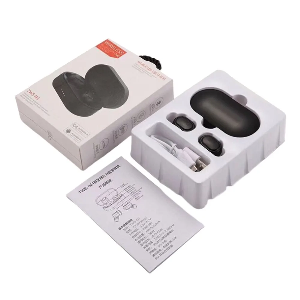 M1 Bluetooth гарнитуры против Redmi Airdots беспроводные наушники 5,0 TWS наушники с шумоподавлением микрофон для iPhone Xiaomi huawei samsung