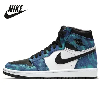 

New 2020 Original Nike Air Jordan 1 High OG tie-dye Women Shoes Basketball Sneakers Women Running Breathable Outdoor