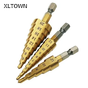 

XLTOWN high-speed steel step Metric system drill bit metal plate drill pagoda drill bit Multi-function drilling tools