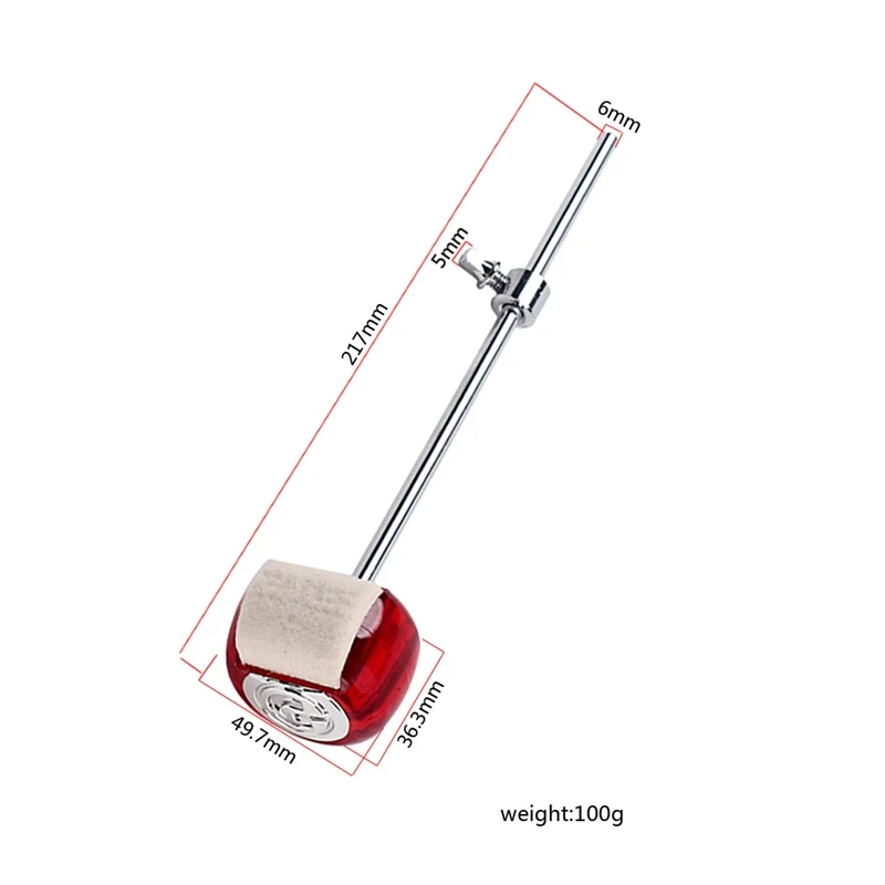 Drum Beater Drum Hammer Metal Rubber Lightweight Bass Percussion Drum Instrument Accessories