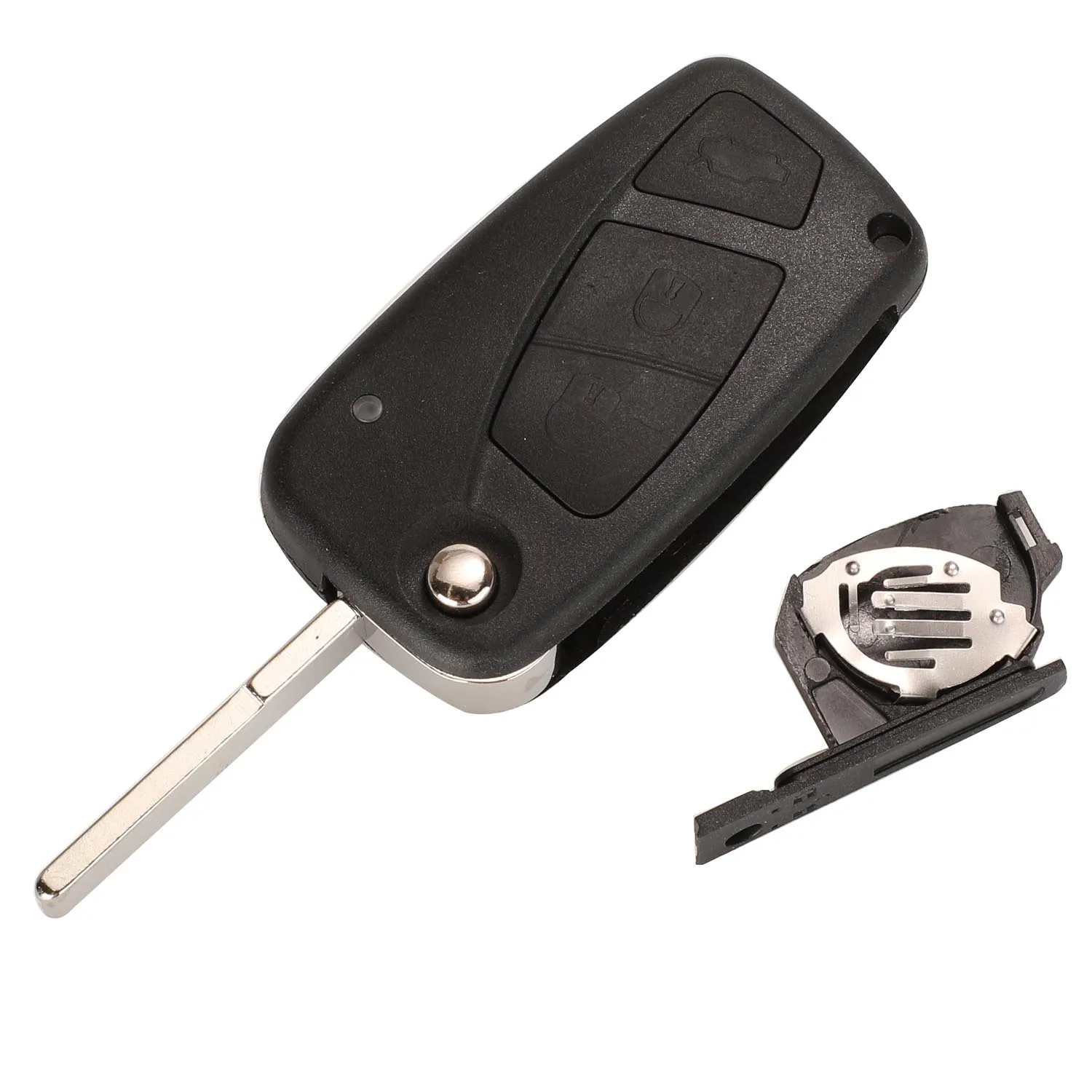 Keyforkess 20 pz/lotto Flip Remote Key Shell misura per FIAT Punto Ducato Stilo Panda caso Fob nero 3 pulsanti Foldind Fob - Hb5d2df6262d04086a27bd1cda0abccc1N