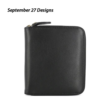 

Leather leather zipper wallet simple men's wallet student wallet card bag key case driver's license coin bag fashion