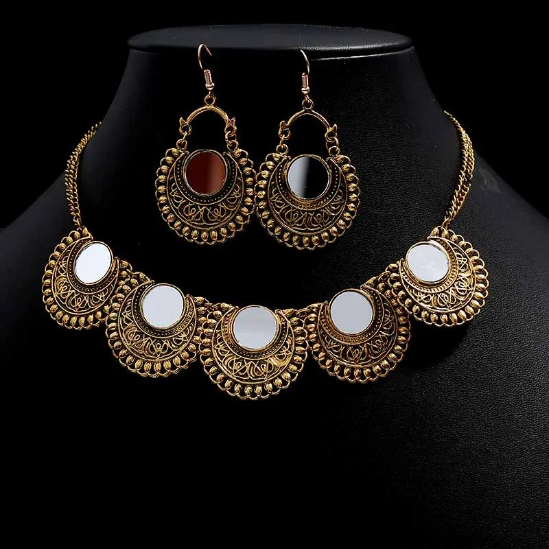 13 Акриловые Ювелирные наборы для женщин золотые Jhumka полые серьги, индийские украшения Этнические племя Boho колокольчики кисточкой Висячие серьги Bijoux - Окраска металла: 13