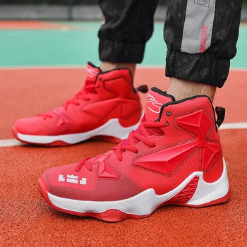 

High-top Basketball Shoes Male Women Cushioning 2019 New Basketball Sneakers Anti-skid Athletic Outdoor Man Sport Shoes