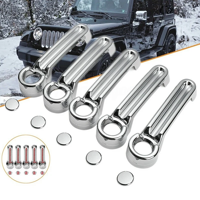 Тройной Хромированный 4 двери+ крышка ручки багажника для 2007- Jeep Wrangler Jk