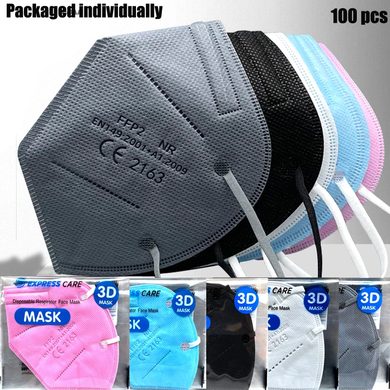 ffp2mask Black Respiratory Mask fpp2 Homologada Approved ffp 2 kn95 Face Mouth masks ffp2reutilizable FFPP2 | Безопасность и
