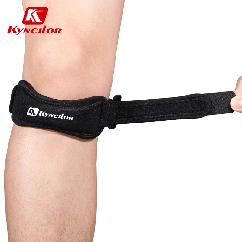 

Kyncilor Adjustable Patella Knee Tendon Strap Protector Guard Support Pad Belted Sports Knee Brace Black Keenpads Outdoor