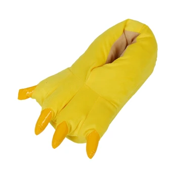 

Halloween Winter Warmth Household Warmth Paw Plush Slippers,Yellow Medium