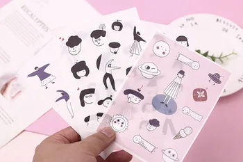 

4pcs Life paper sticker Transparent Organizer Calendar Diary Book Planner Sticker Scrapbook Decoration papeleria sale