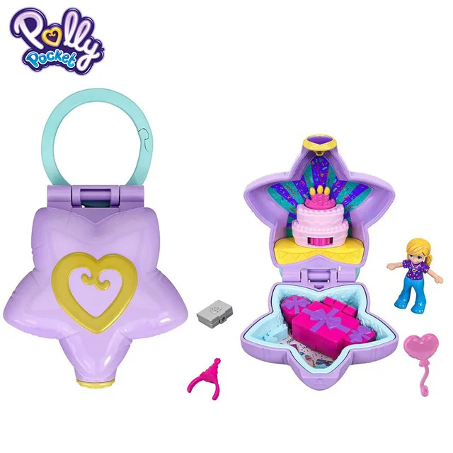 Оригинальная карманная кукла Mattel Polly переносной кошелек компактные домашние